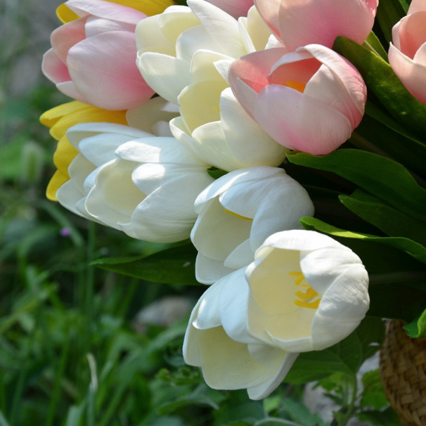 10PCS Artificial Lifelike Tulip Flowers Bouquet Wedding Home Festival Decor Gift