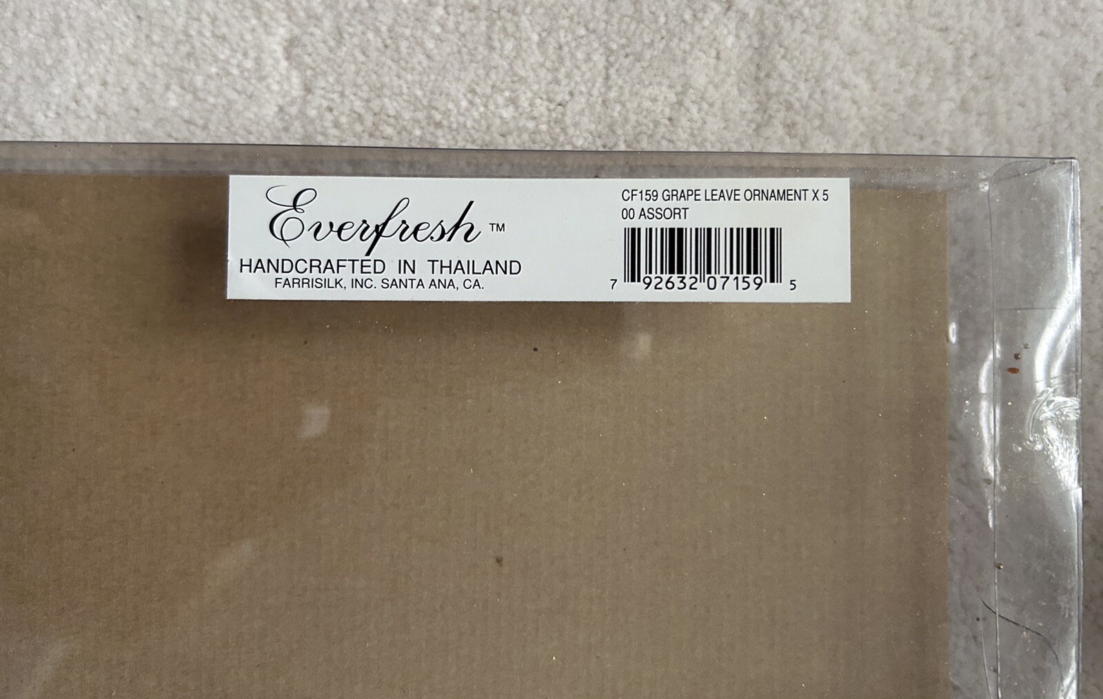 5 Beaded Everfresh Beaded Grape Leaves Ornaments Williams & Somona New 5” x 4”