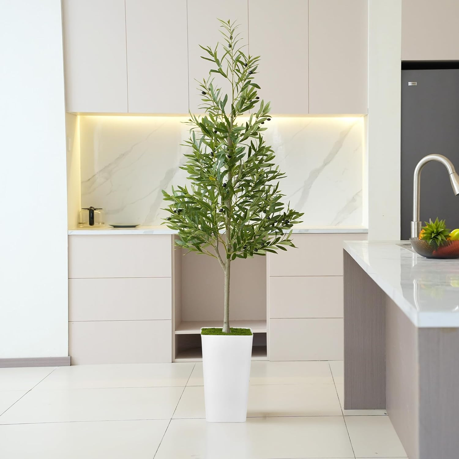 6Ft Realistic Artificial Olive Tree – Perfect Faux Plant for Home & Office Decor