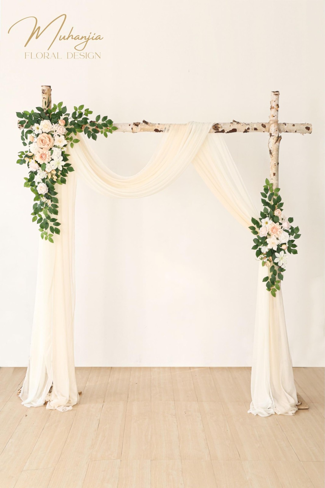Muhanjia Artificial Wedding Arch Flowers Kit(Pack of 4),2Pcs Artificial Flowe…