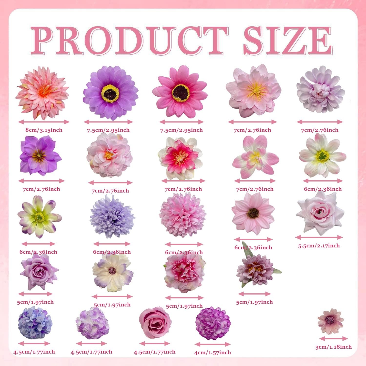 Fake Flowers Heads for Crafts Artificial Pink Purple Flowers Bulk Silk Roses …
