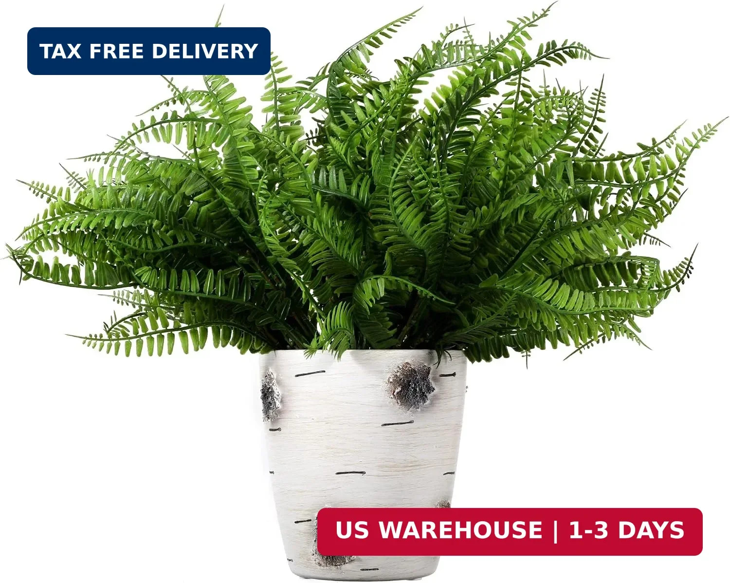 Grand Verde Boston Ferns Artificial Plants Bulk Faux Greenery Plastic Shrubs Rea
