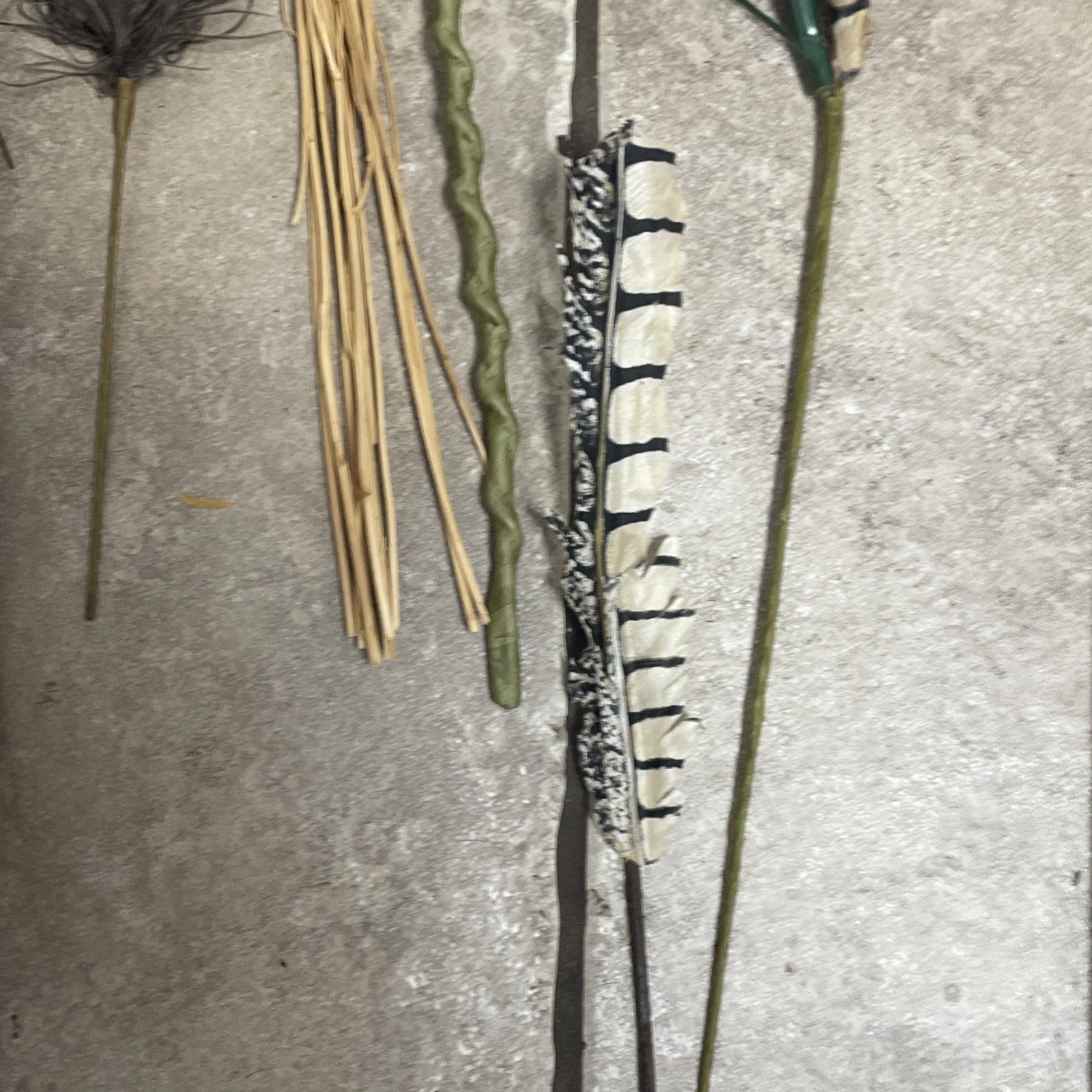Artificial Silk Faux Flower Stems Bundle 8 Pieces Brown Animal Snake Skin Prints