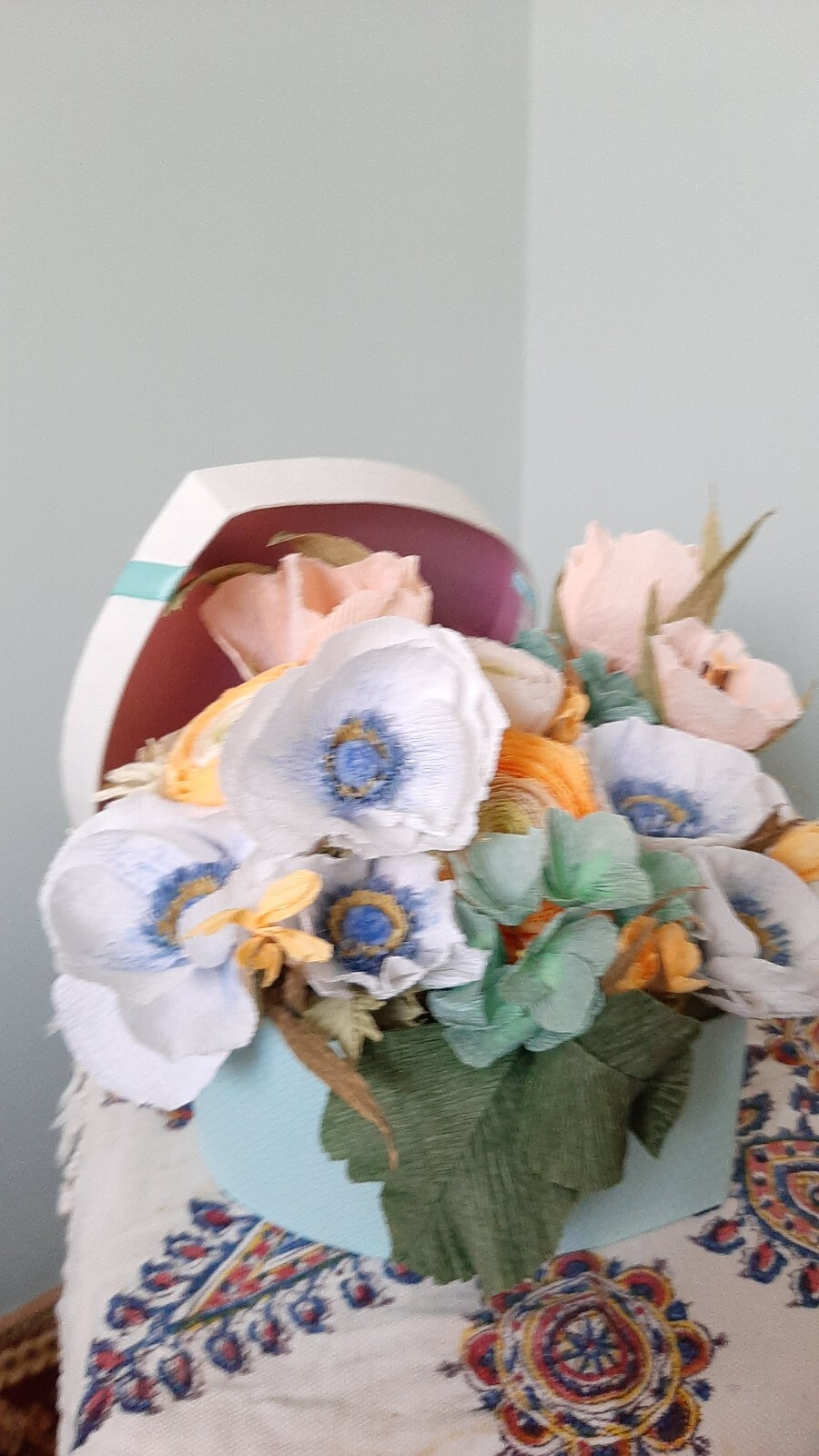 Colorful Paper Flower Bouquet Handmade Artificial Flower Bouquet gift for a spec