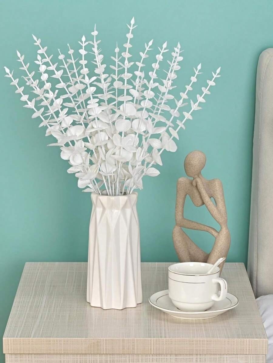 Artificial Eucalyptus Stems Faux Greenery Wedding Bouquet Home Decor Plant