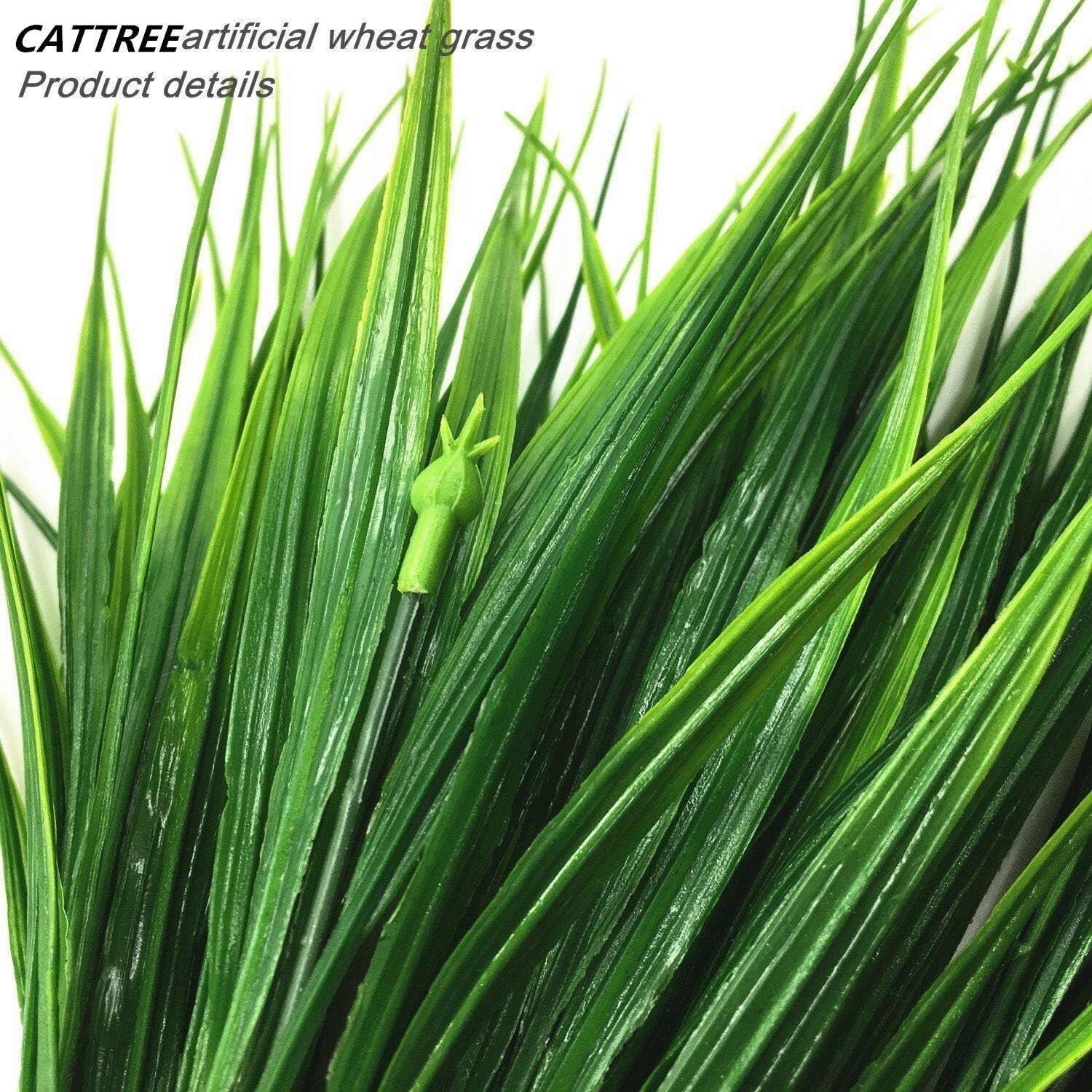 Artificial Wheat Grass 5pcs Fake Green Leaves Home Garden Decoration