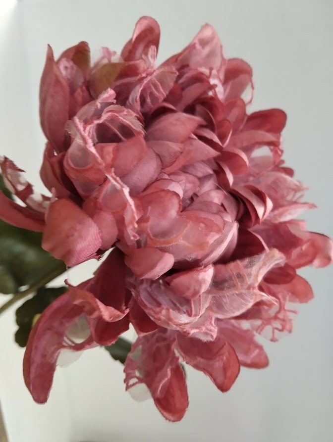 Real touch lacy mum flower stem MAUVE