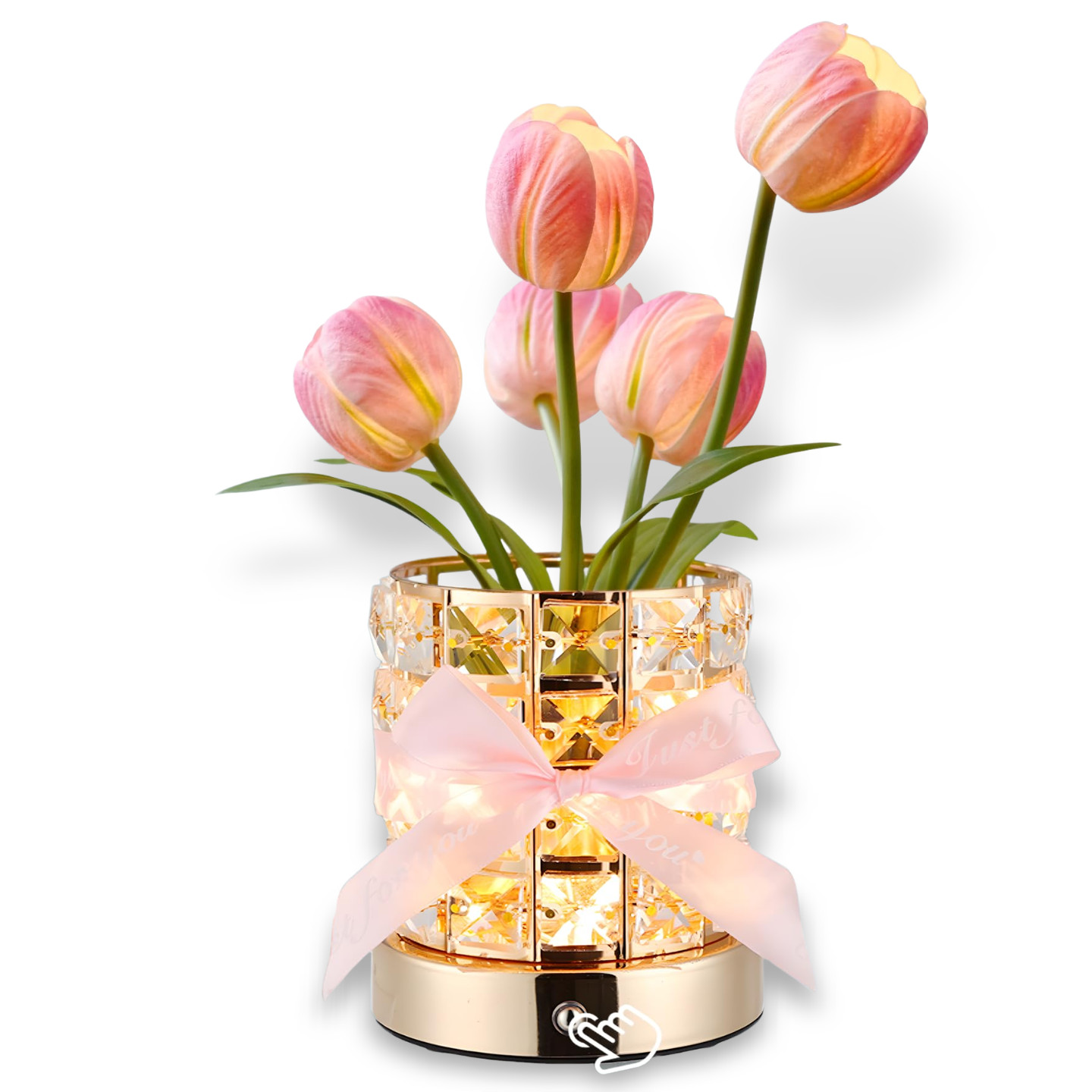 Artificial Flower Tulips Table Lamp with USB Charging LED Home Night Light Gift