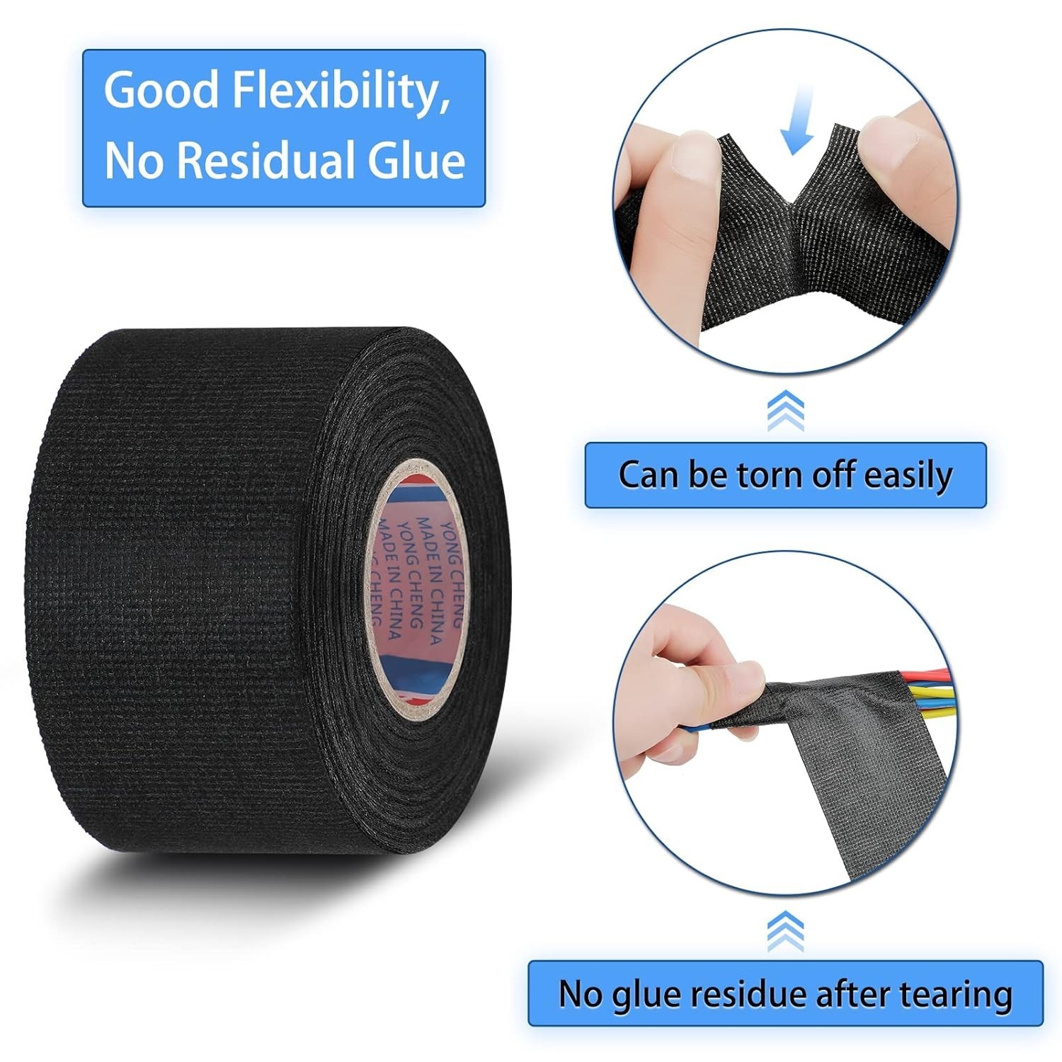 Outus Automotive Wire Harness Tape – Heat-Proof Cloth Electrical Wrap, 2 Rolls