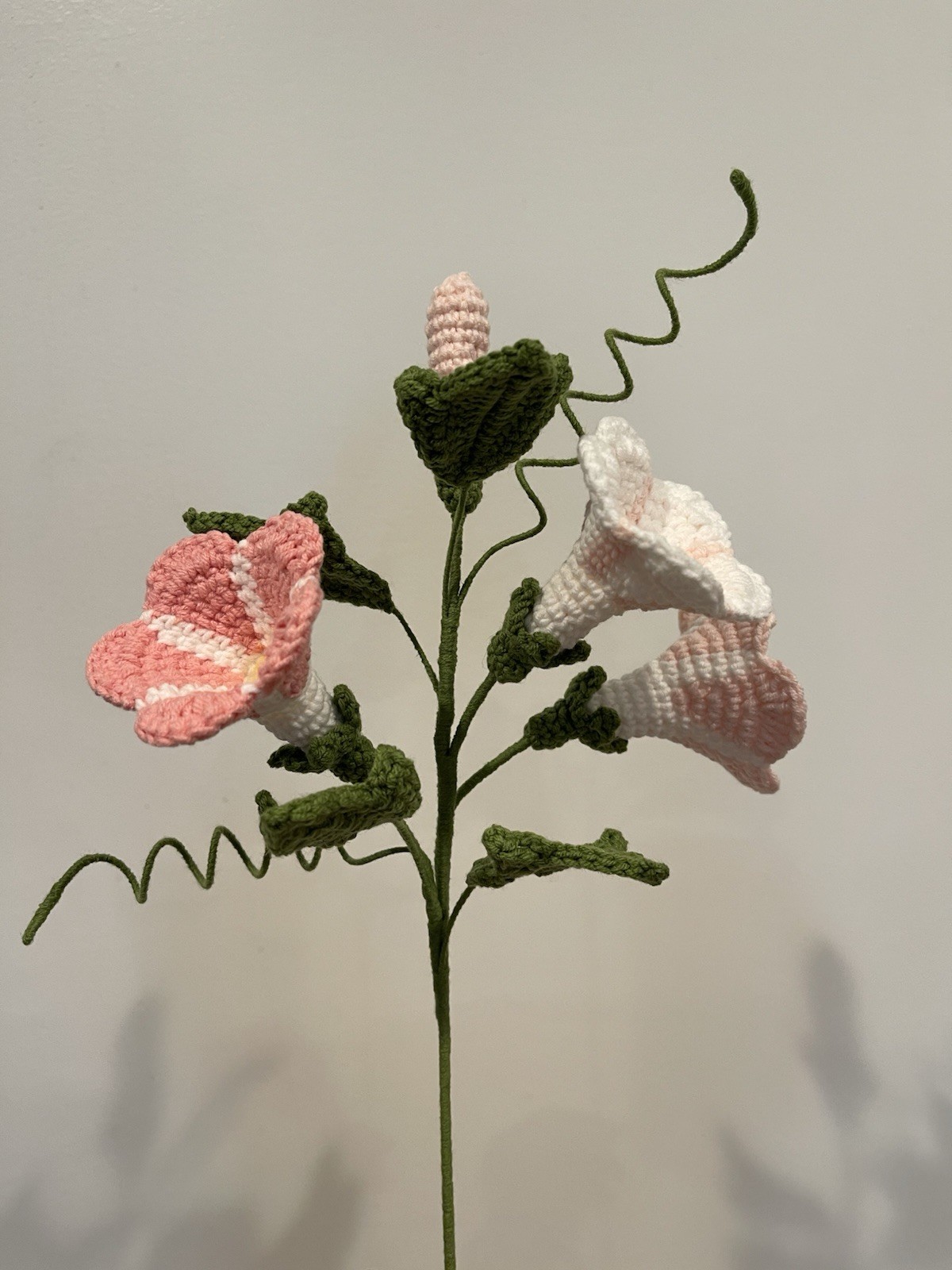 Handmade Crochet Morning Glory Bouquet 16″—Unique Home Décor Gift