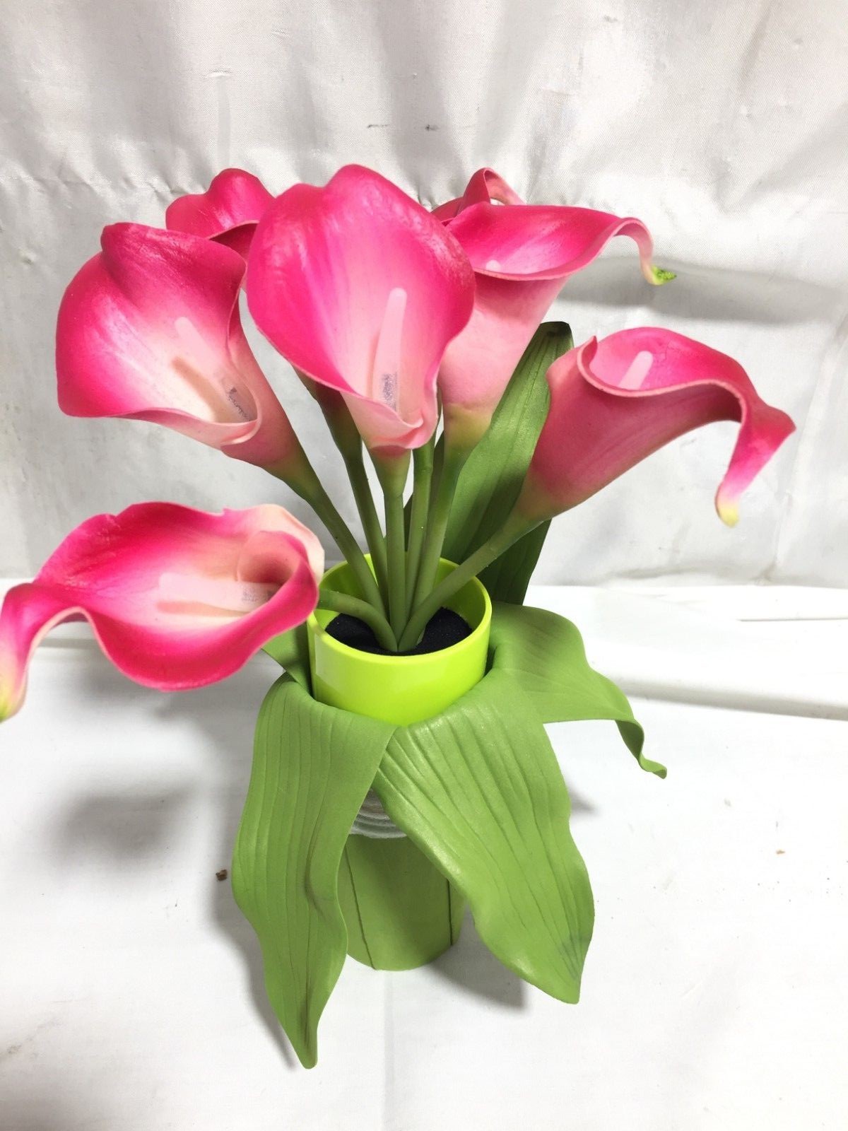 Home Seasons LED Artificial Flower LightUp Pink Lily Home Decor Battery Operated