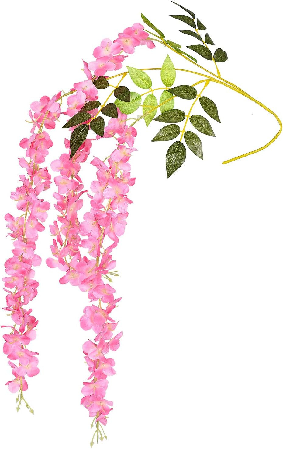 6 Pack Artificial Fake Wisteria Vine Ratta Hanging Garland Silk Flowers String P