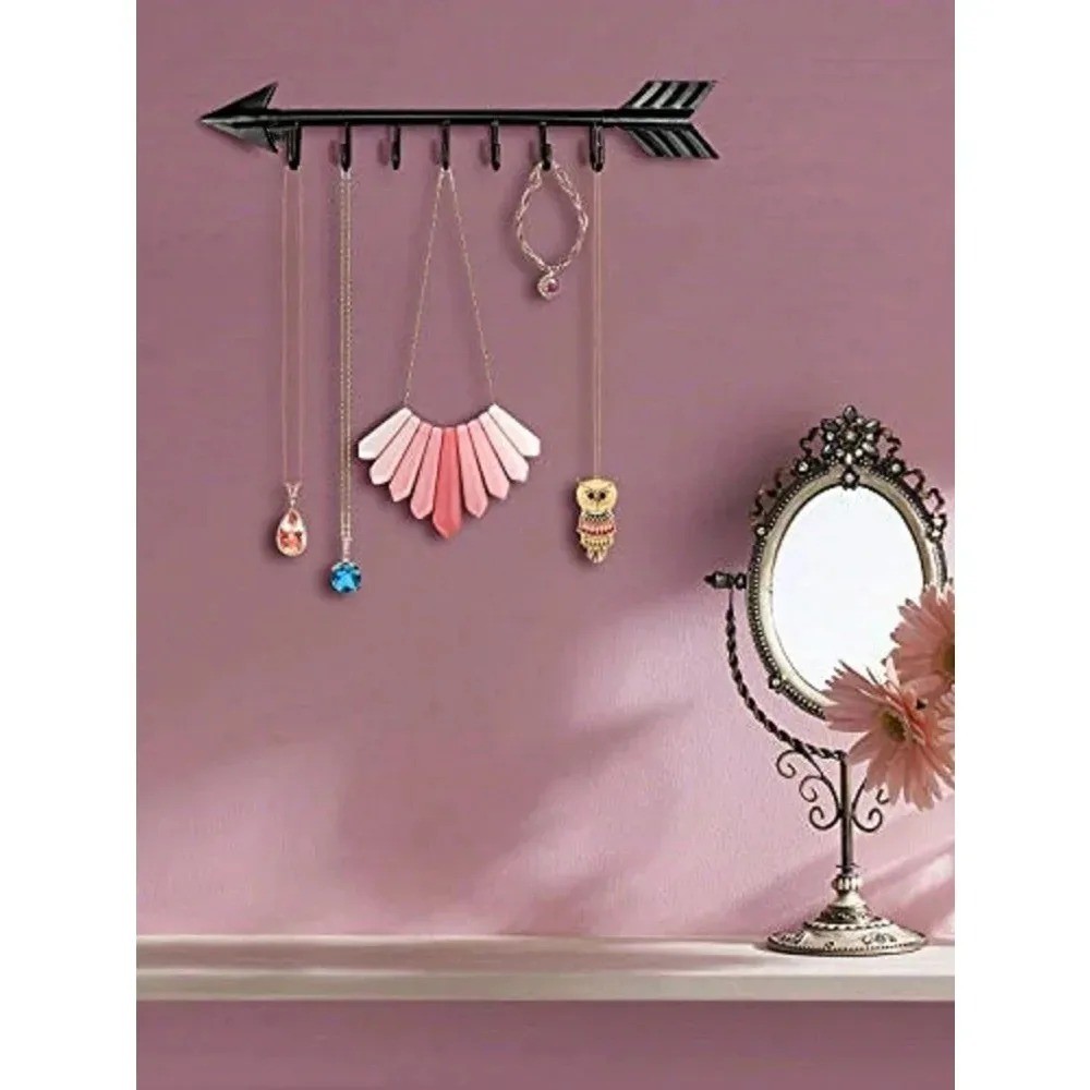 Vintage Arrow Jewelry Organizer Rack Wall-Mounted Vanity Storage Hook for Lovers