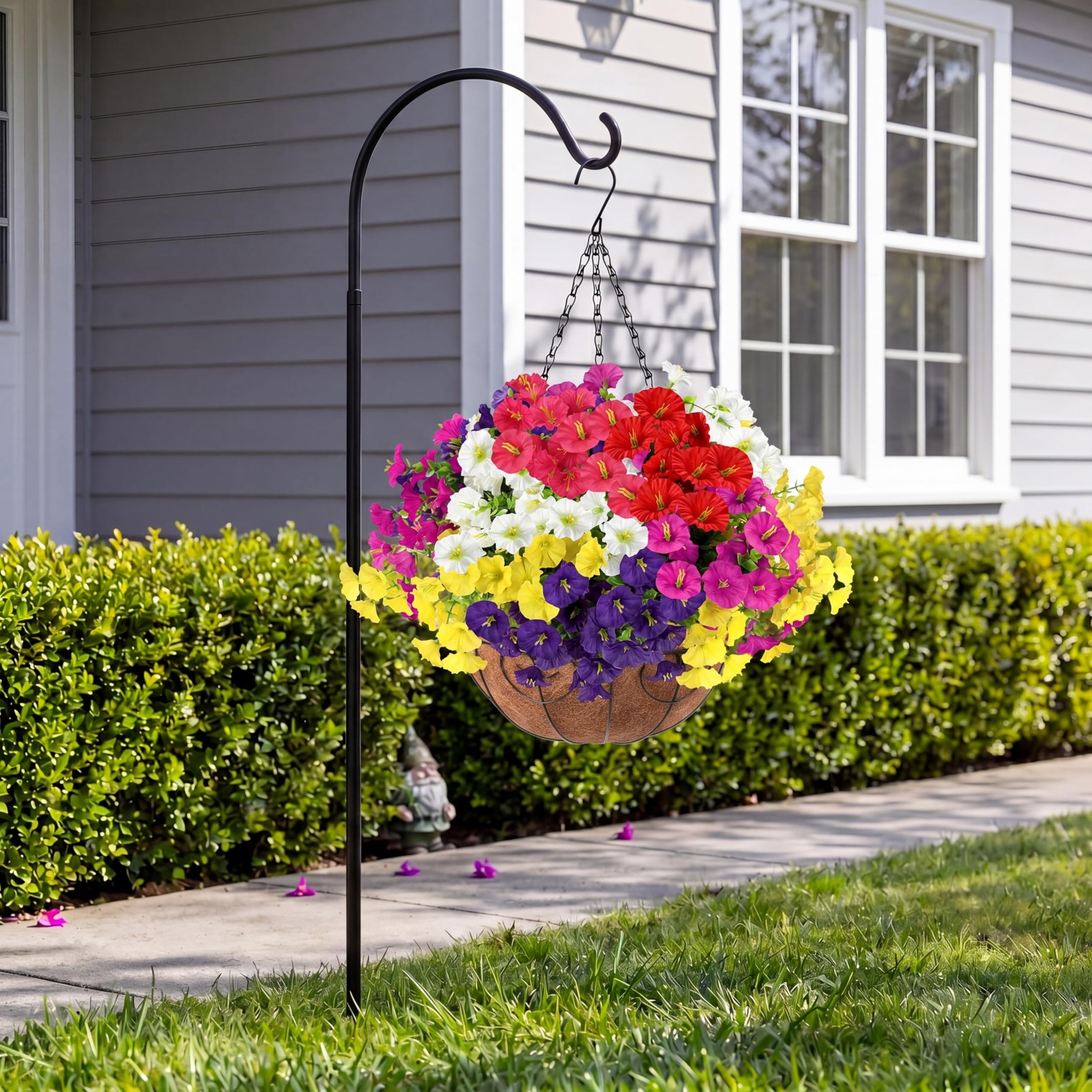 Artificial Flowers for Outdoors with Baskets Hanging Plant Faux Flowers UV Re…