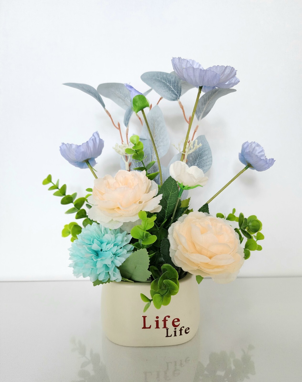 Artificial faux potted flower plants home kitchen office occasion decoration