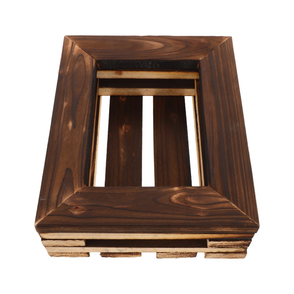 Coffee Colored Wood Indoor Wall Planter for Climbing Plants and Staghorn Ferns