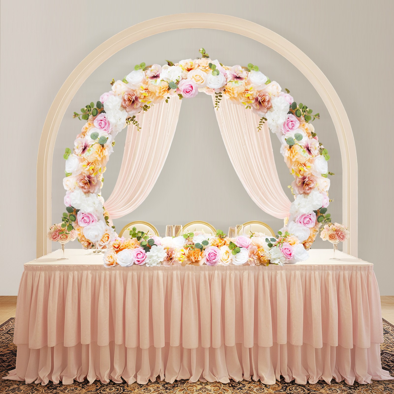 Artificial Flower For Party Wedding Arch Floral Silk Vines Decor 1M Backdrop US