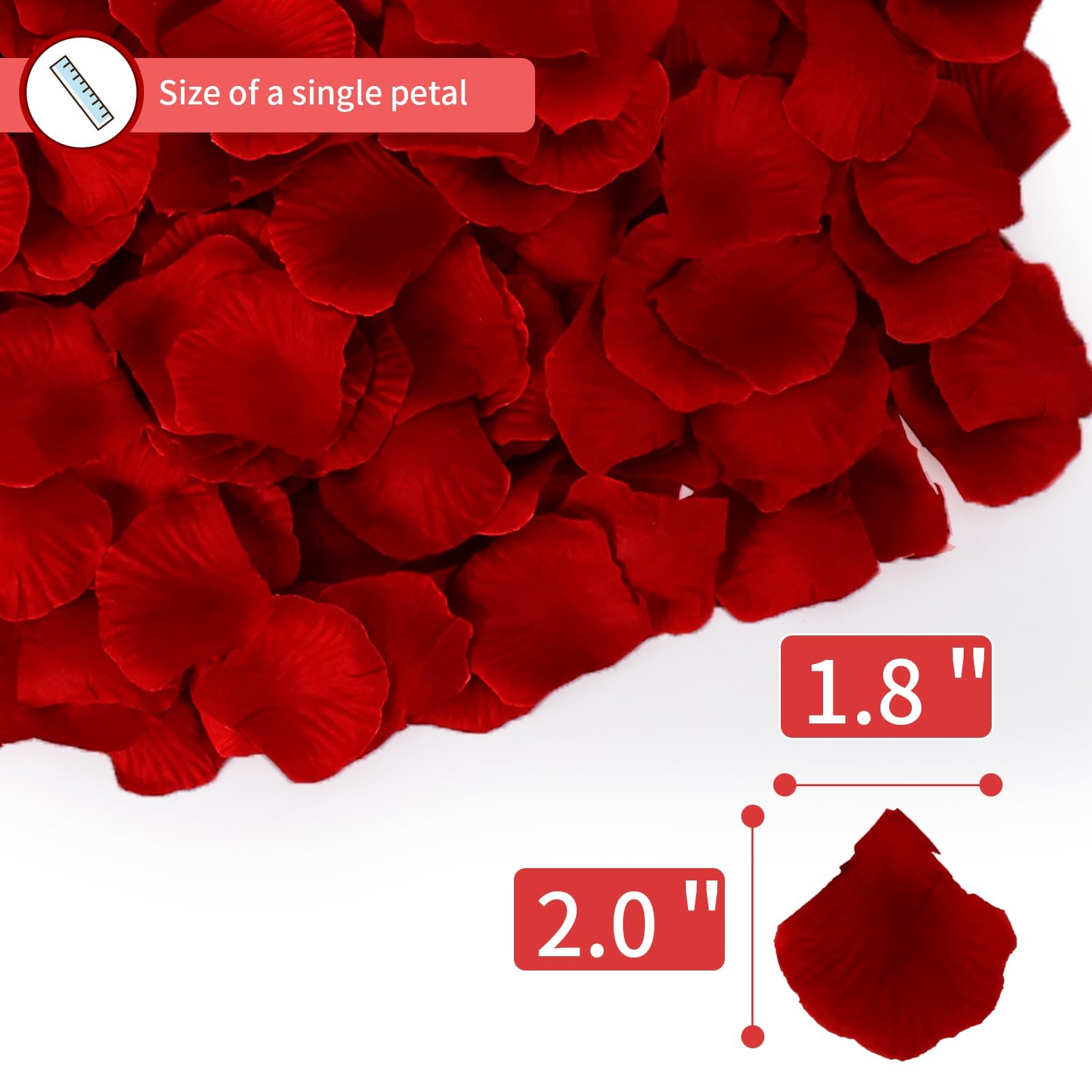 1000 Rose Petals Artificial Fake Flower Dark Red Romantic Wedding Party Decor