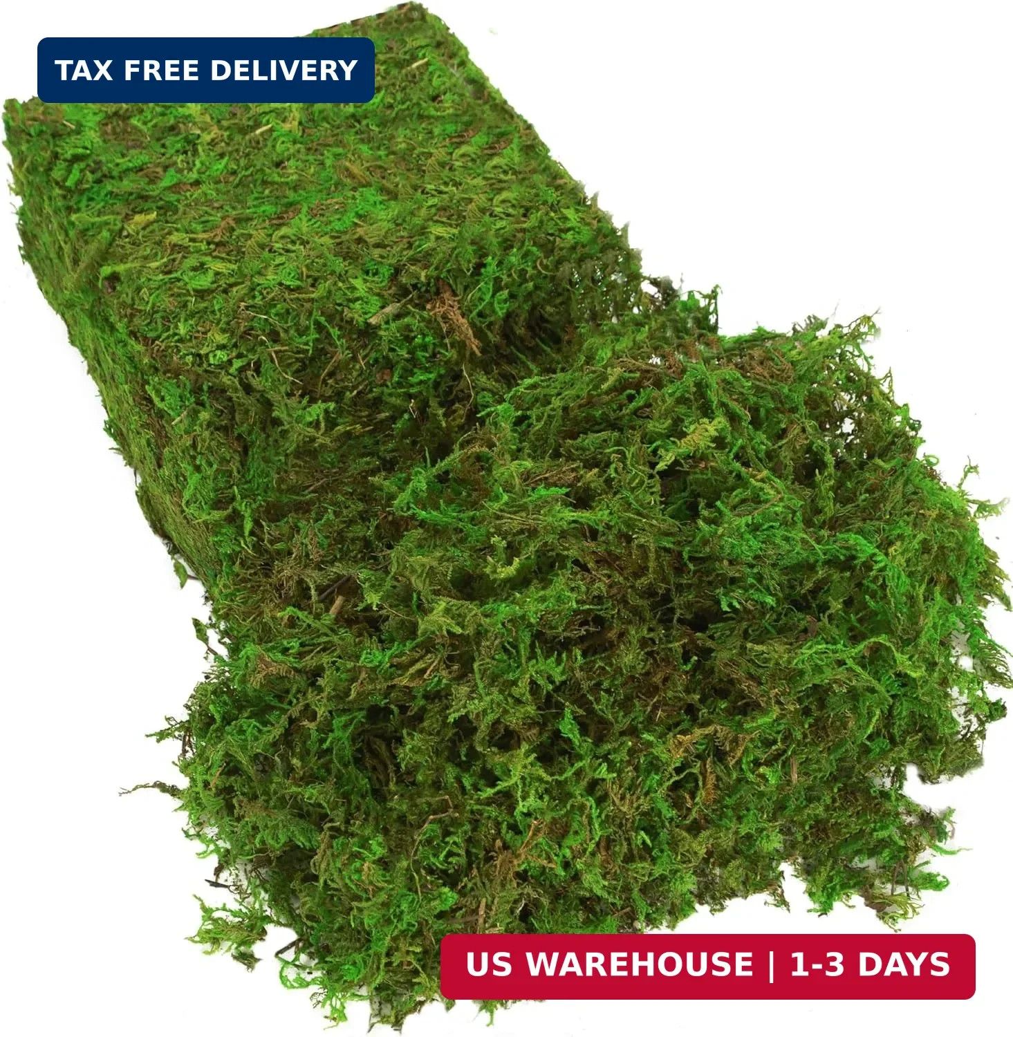 BYHER Fake Moss for Plants Indoor, 16OZ Green Moss for Crafts, Artificial Moss f