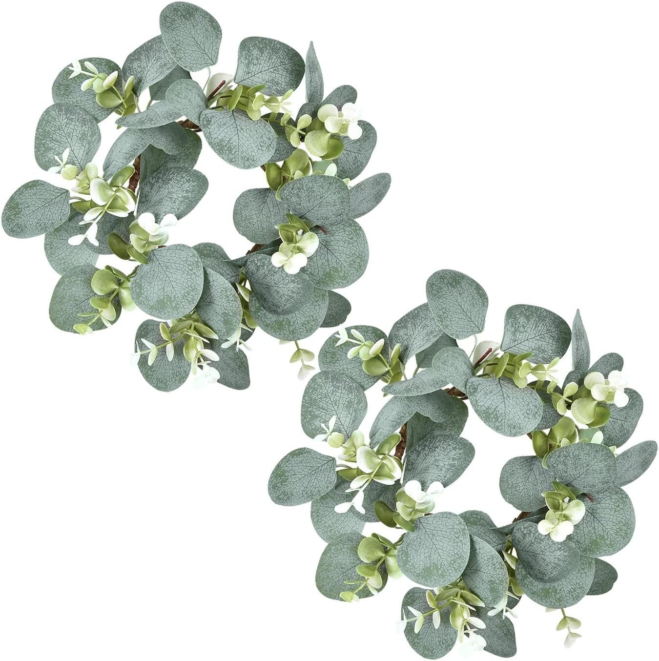 Versatile Eucalyptus Wreaths 2-Piece Set – Beautiful Indoor/Outdoor Decor