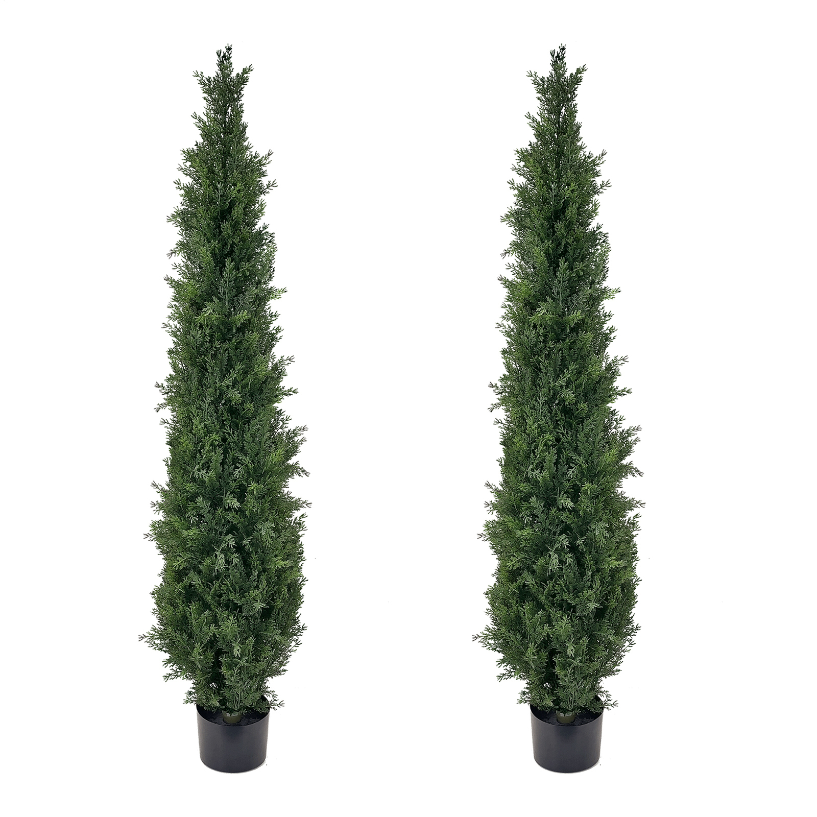 2Pcs 3/5’ Topiary Cedar Pine Artificial Tree Home Decor UV Indoor/Outdoor