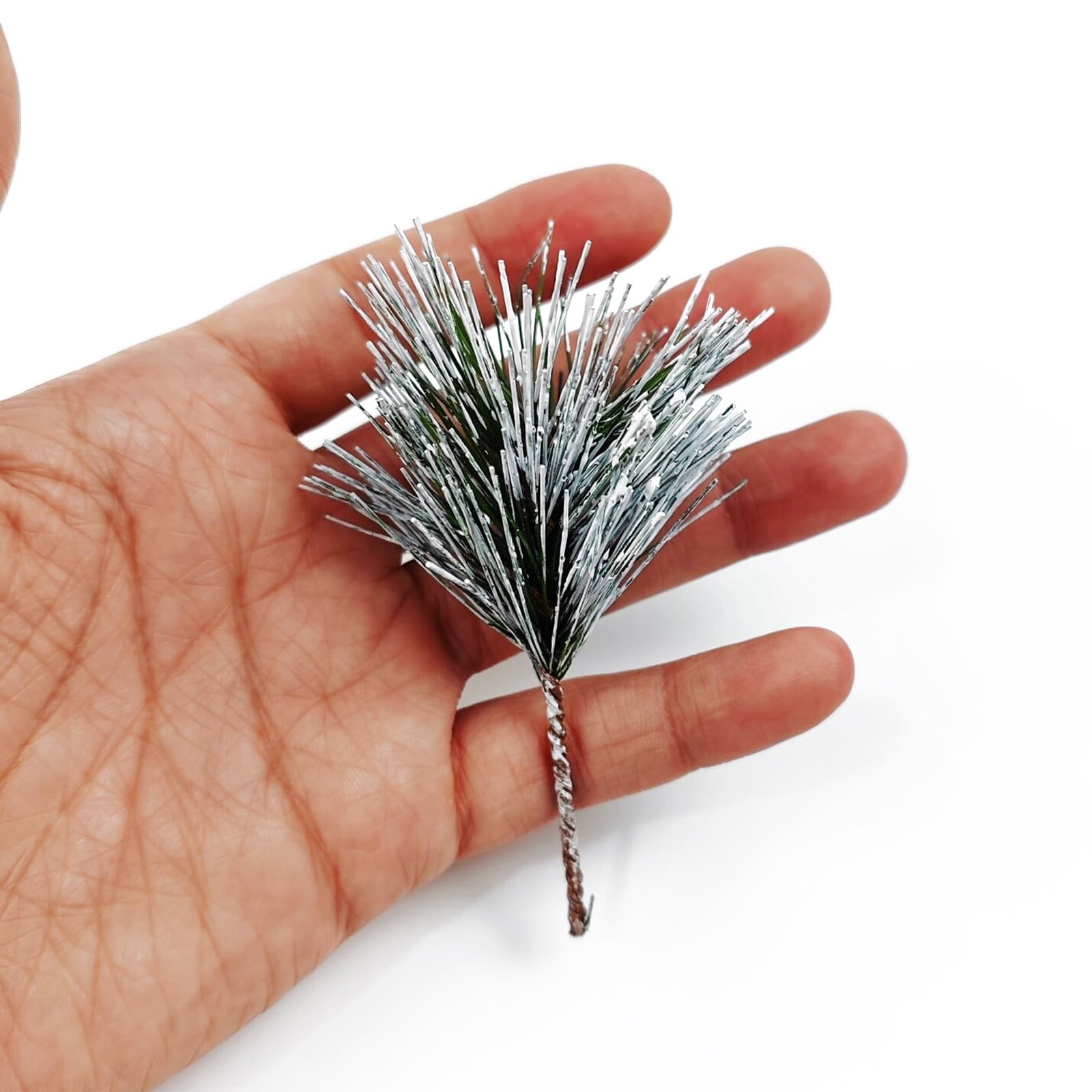 35PCS Artificial Green Pine Needles Branches, Small Pine Twigs Stems Picks, F…