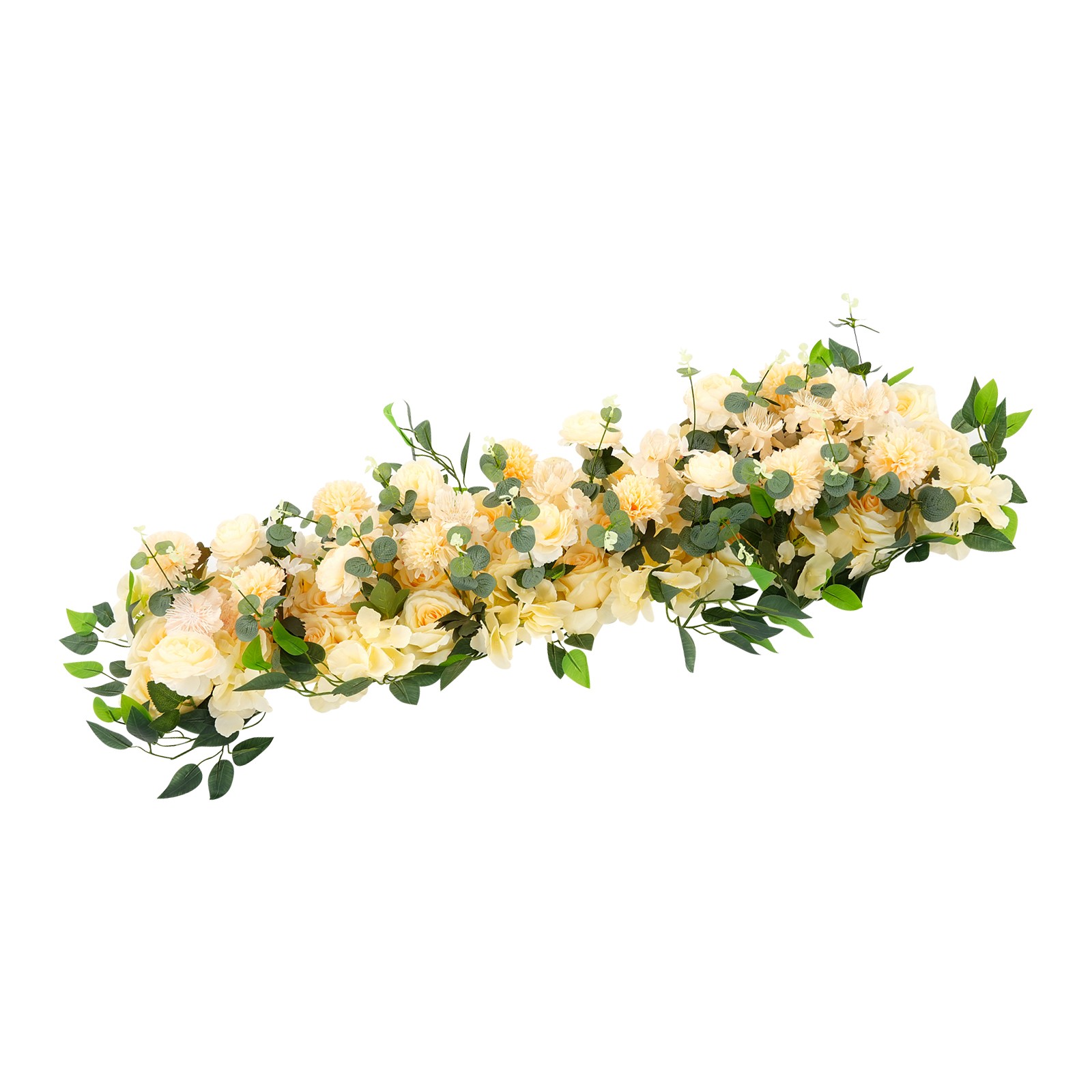 Artificial Flowers Row, Elegant Silk Garland for Wedding Arch & Party Decor