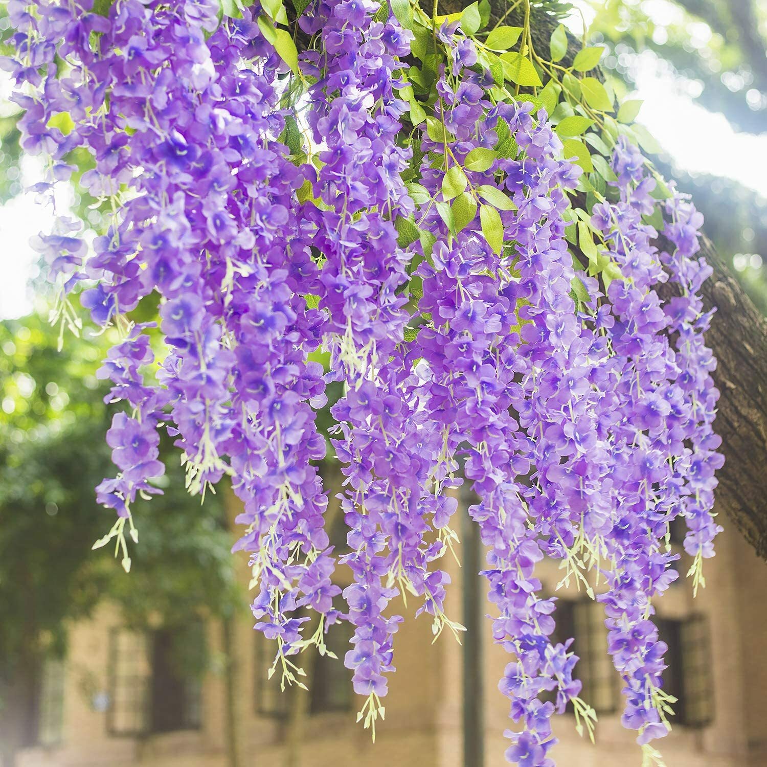 12× Purple 3.6Ft Artificial Wisteria Hanging Garland Flower Garden Wedding Decor
