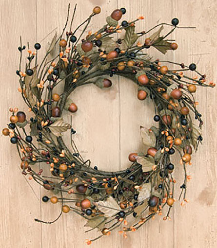 12″ Country Mix Acorn Wreath – Fall Autumn Thanksgiving