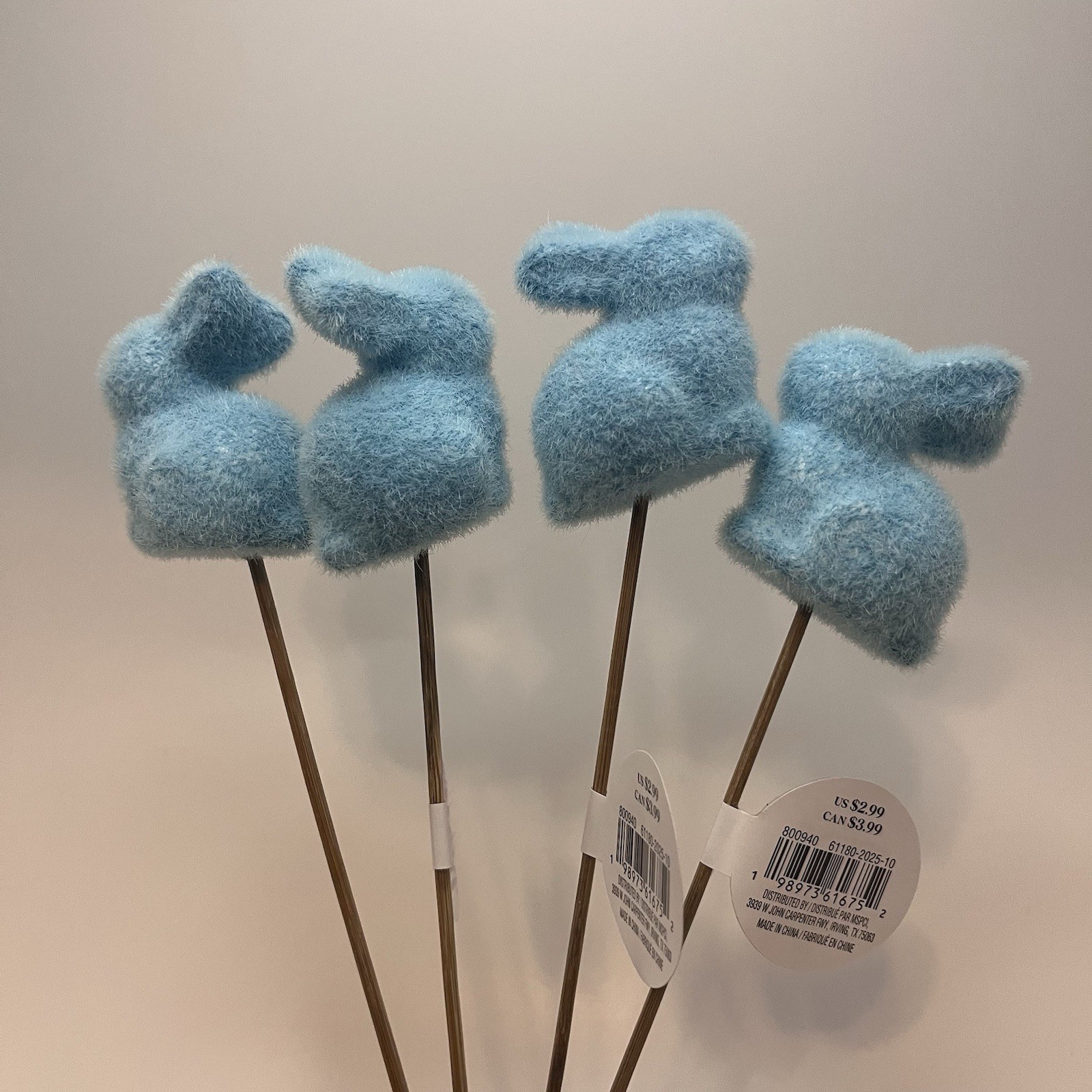 Blue Bunny Easter Mini Picks Pack Of 4 – NEW W/ Tags