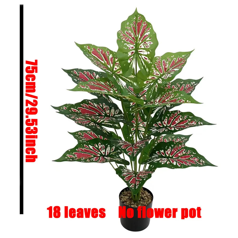 24 Artificial Green Fairy Taro Leaves Monstera Plant Indoor / Outdoor Decoration