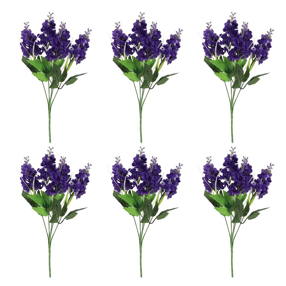6pcs Artificial Lavender Hyacinth Flowers for Stylish For Home Decoration
