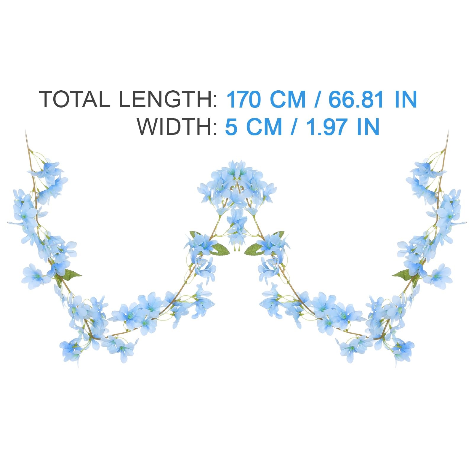 Artificial Lilac Vine Garland Silk Flowers Hanging Floral Decor for Wedding P…