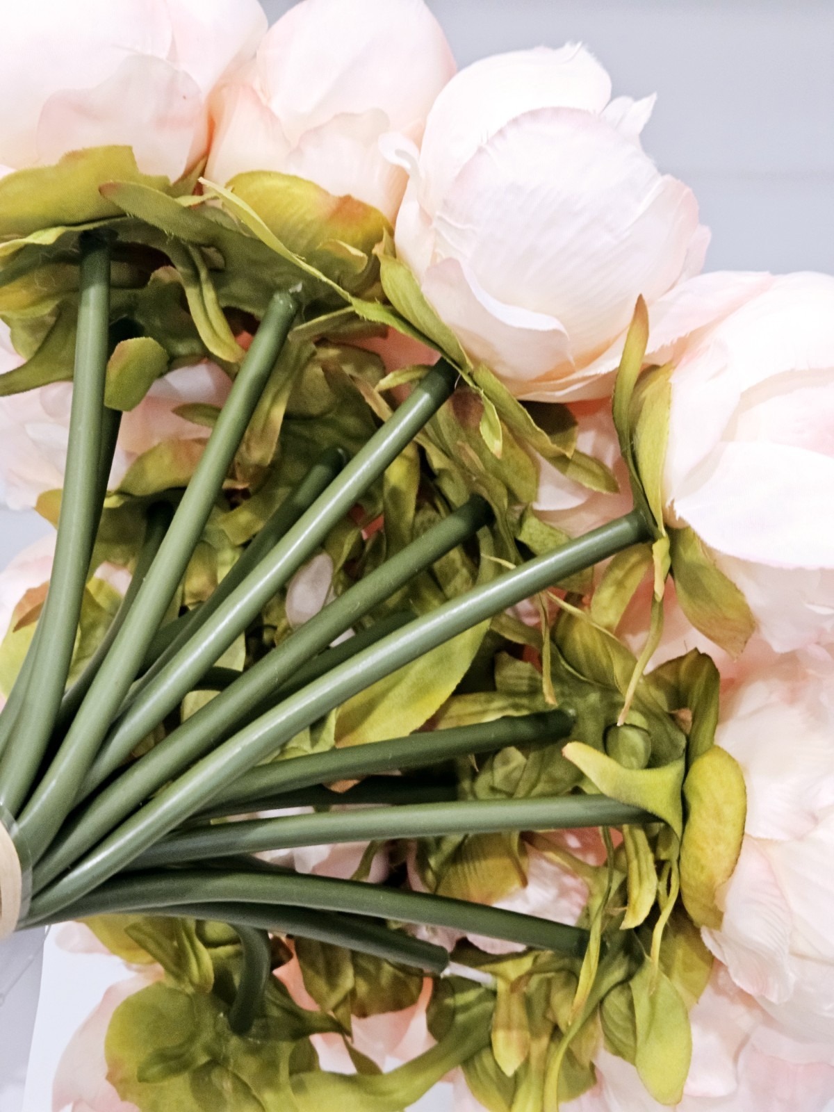 20 Artificial Blush Peonies Faux Flowers 14–15in Realistic Wedding Decor New