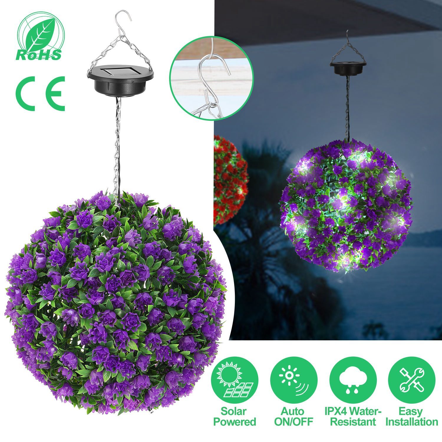 Pumpkin Maple Wreath Hanging Plant Hanger Decor Yard Xmas Party Indoor Outdoor