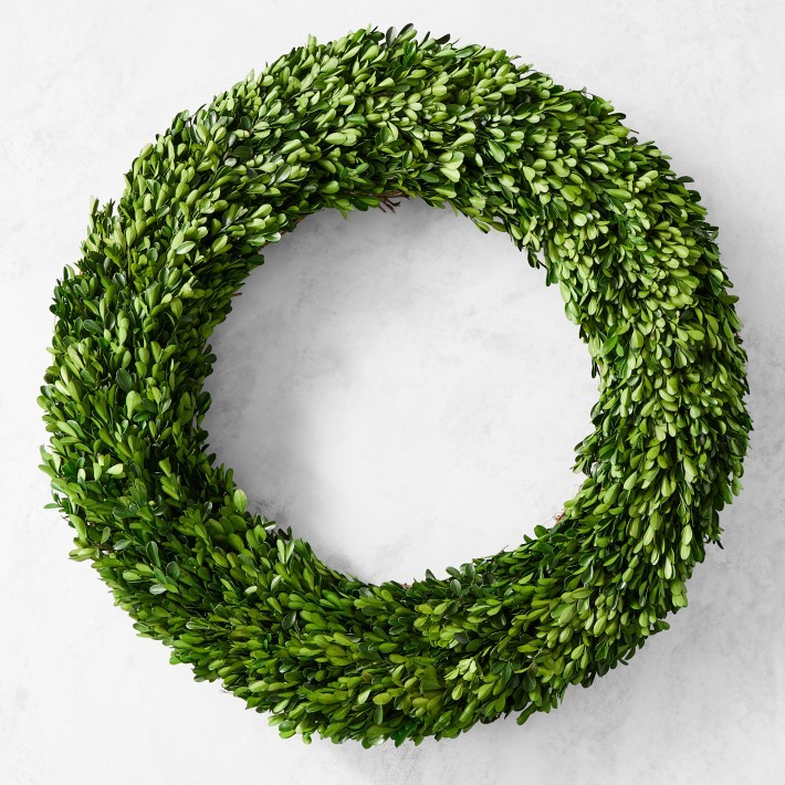 Preserved Boxwood Wreath-Williams Sonoma|38311