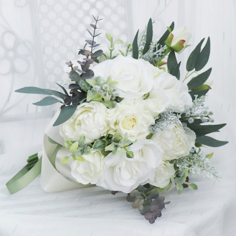 Hand Bouquet Artificial Silk Flower Ornament Bedroom Living Room Decoration