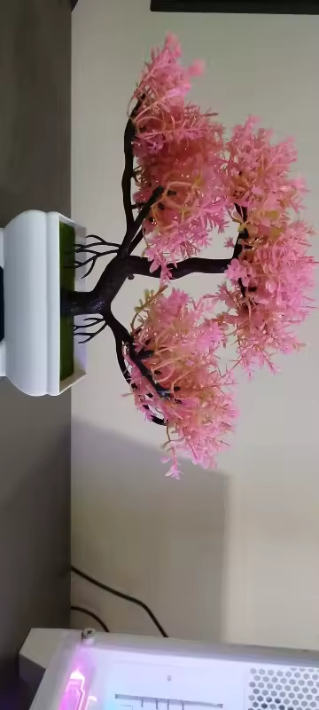 Artificial Bonsai Tree Small Potted Plant Fake Flowers Home Table Decor Gift