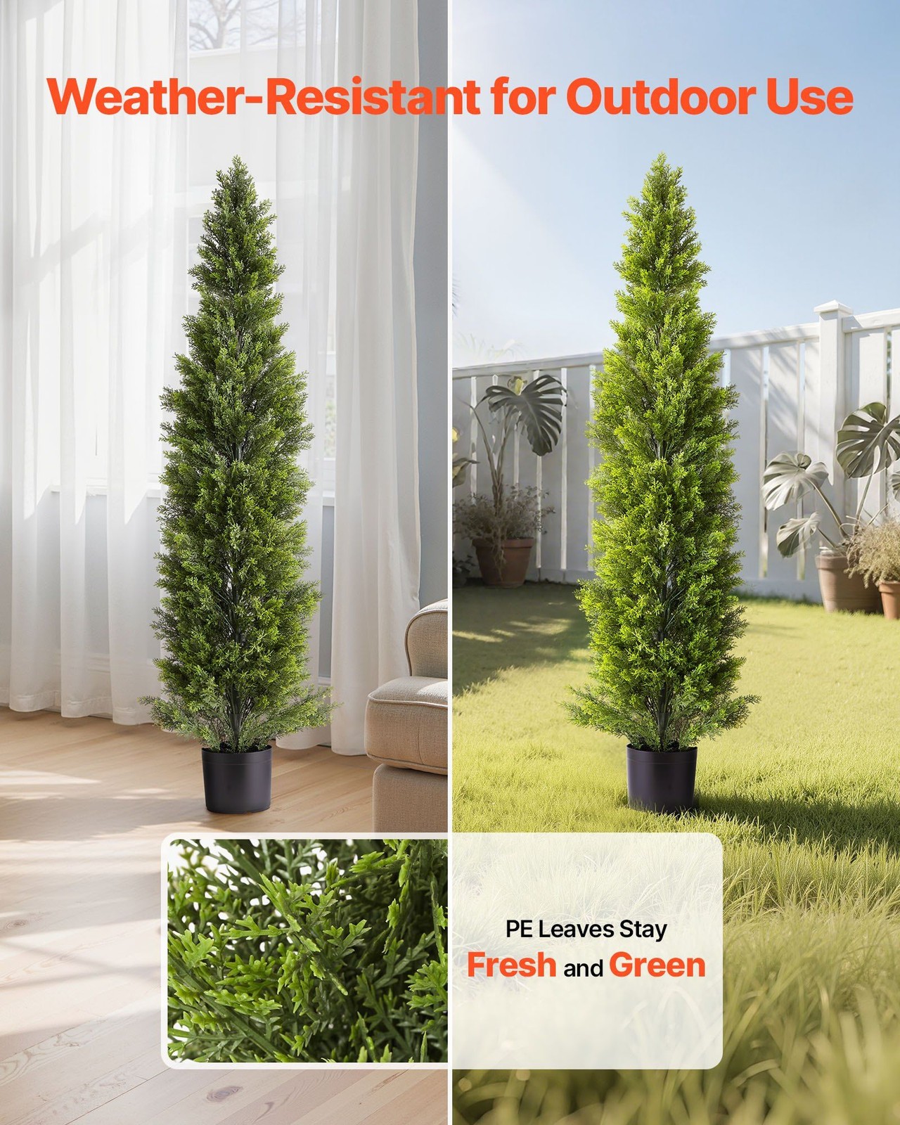 60in 2 Pc Fake Topiary Shrubs Ideal Height For Doorscape Decor