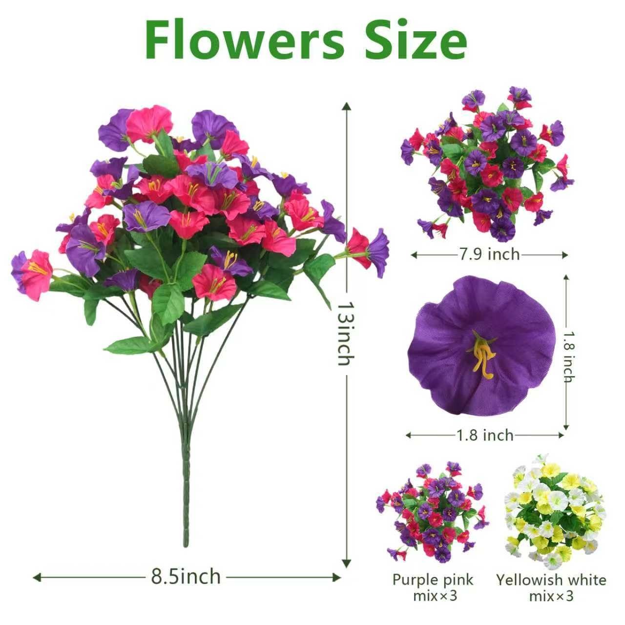 2 Set Artificial Hanging Flowers with Basket for Outdoor Spring Summer Decor …
