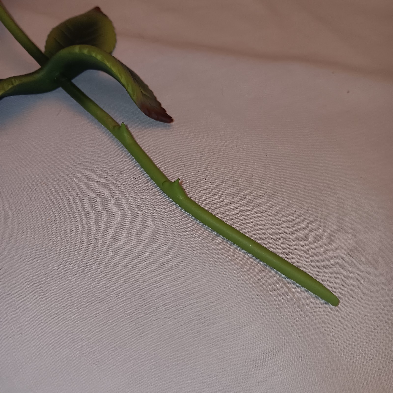 Vtg Capodimonte Red Rose on Stem Romantic Decor Made in Italy