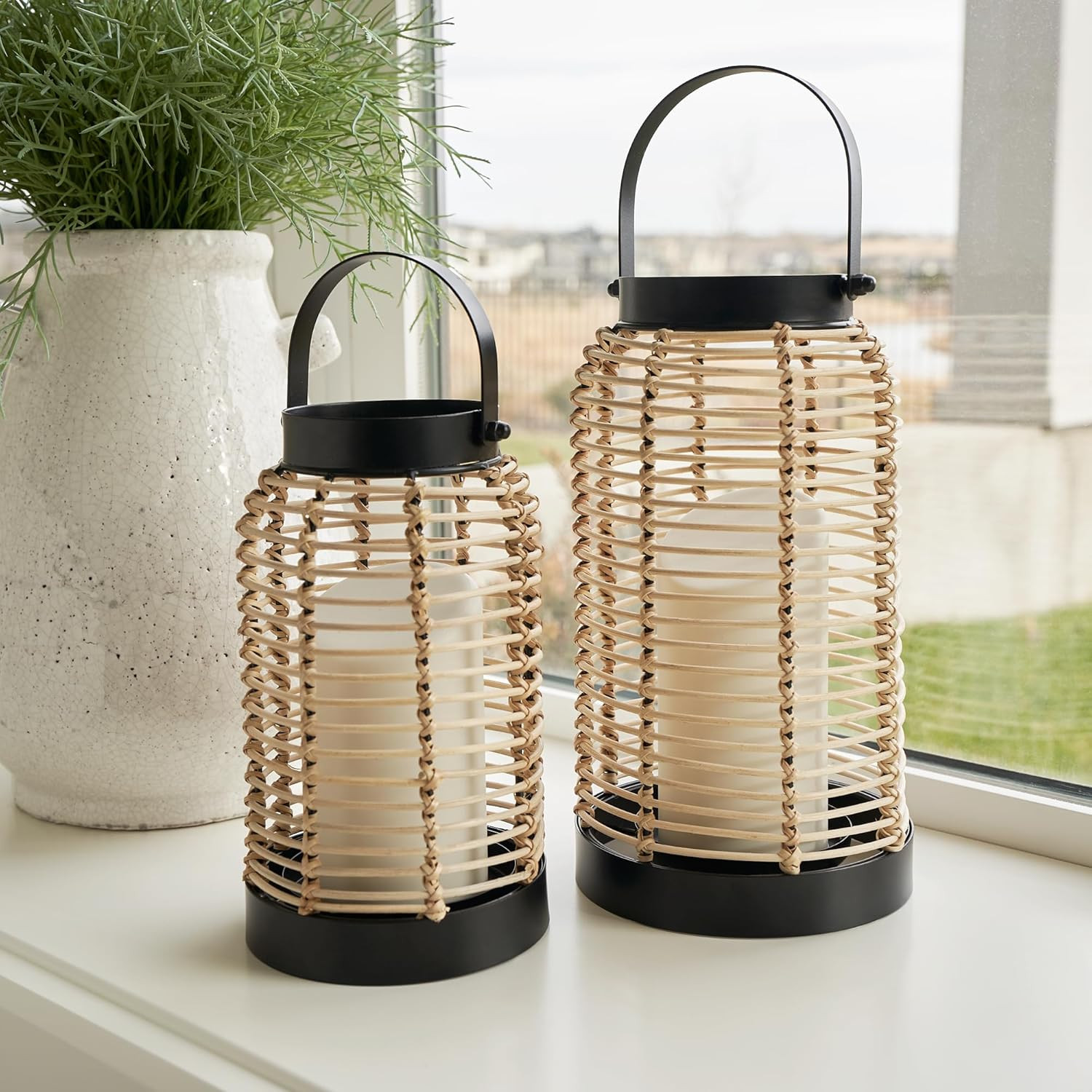 Natural Rattan Boho Lanterns – Handcrafted Chic Decor to Enhance Your Home