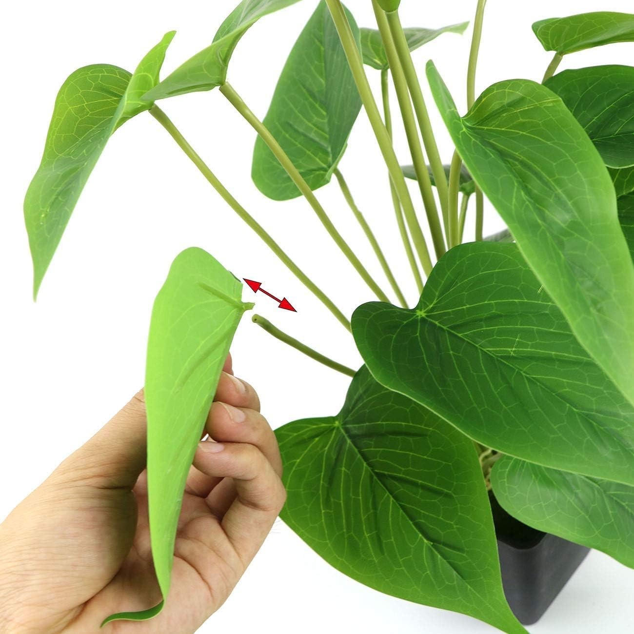 Artificial Calla Lily Potted Plant – Red Faux Flower for Home and Office Decor
