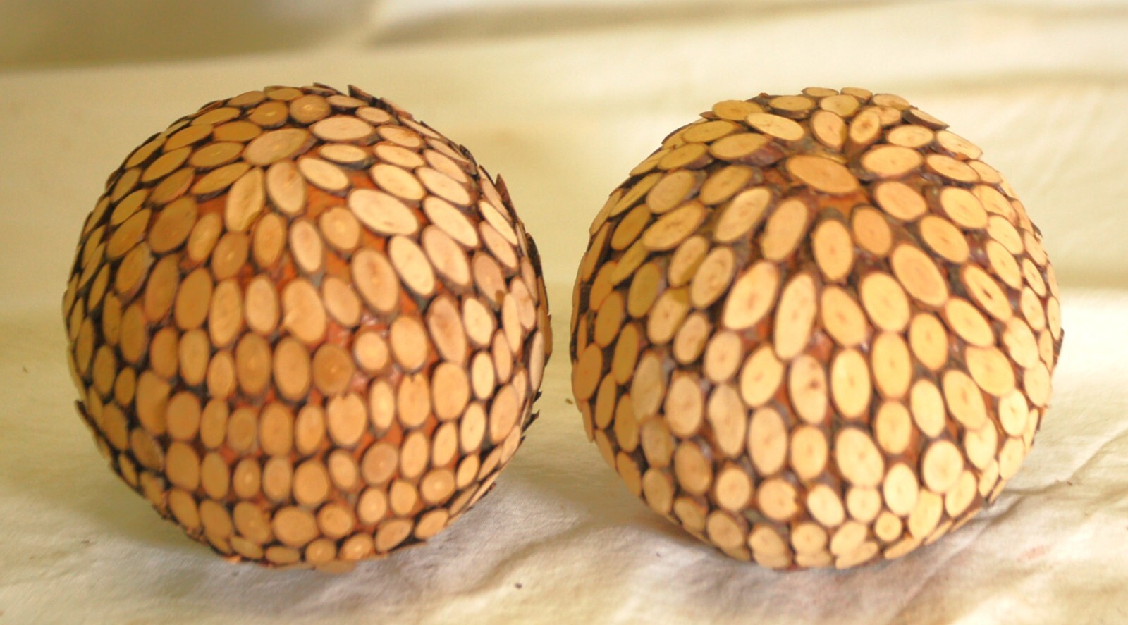 Rustic Wood Ball Decorative Bowl Filler