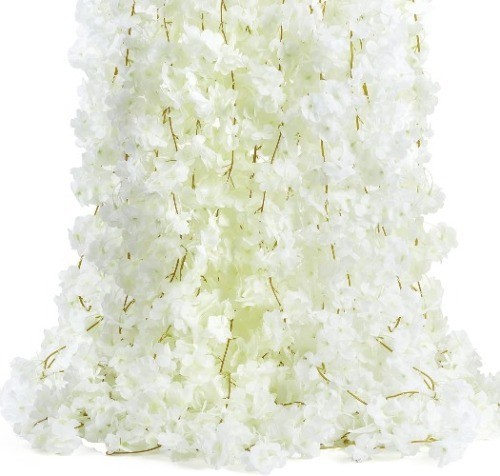 6PC 35.4FT Cherry Blossom Flowers Garland Spring Decoration Artificial Pink