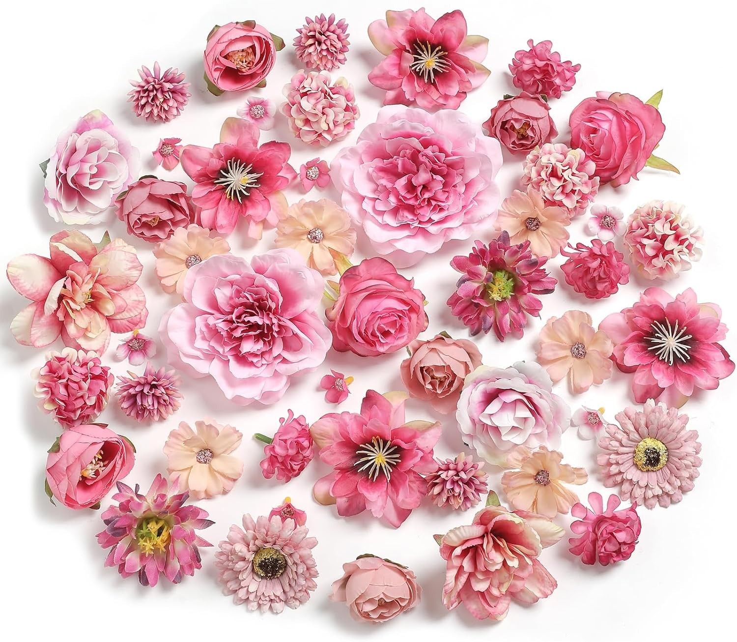 Faux Flower Heads Mini Artificial Flower Heads Fake Peony Daisy Rose Flowers …