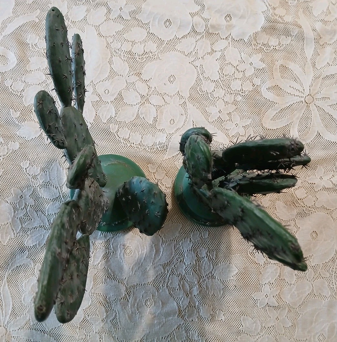 Artificial Cactus Plant 15 Inch Faux Desert Cacti Fake Plastic 70s 80s Vintage