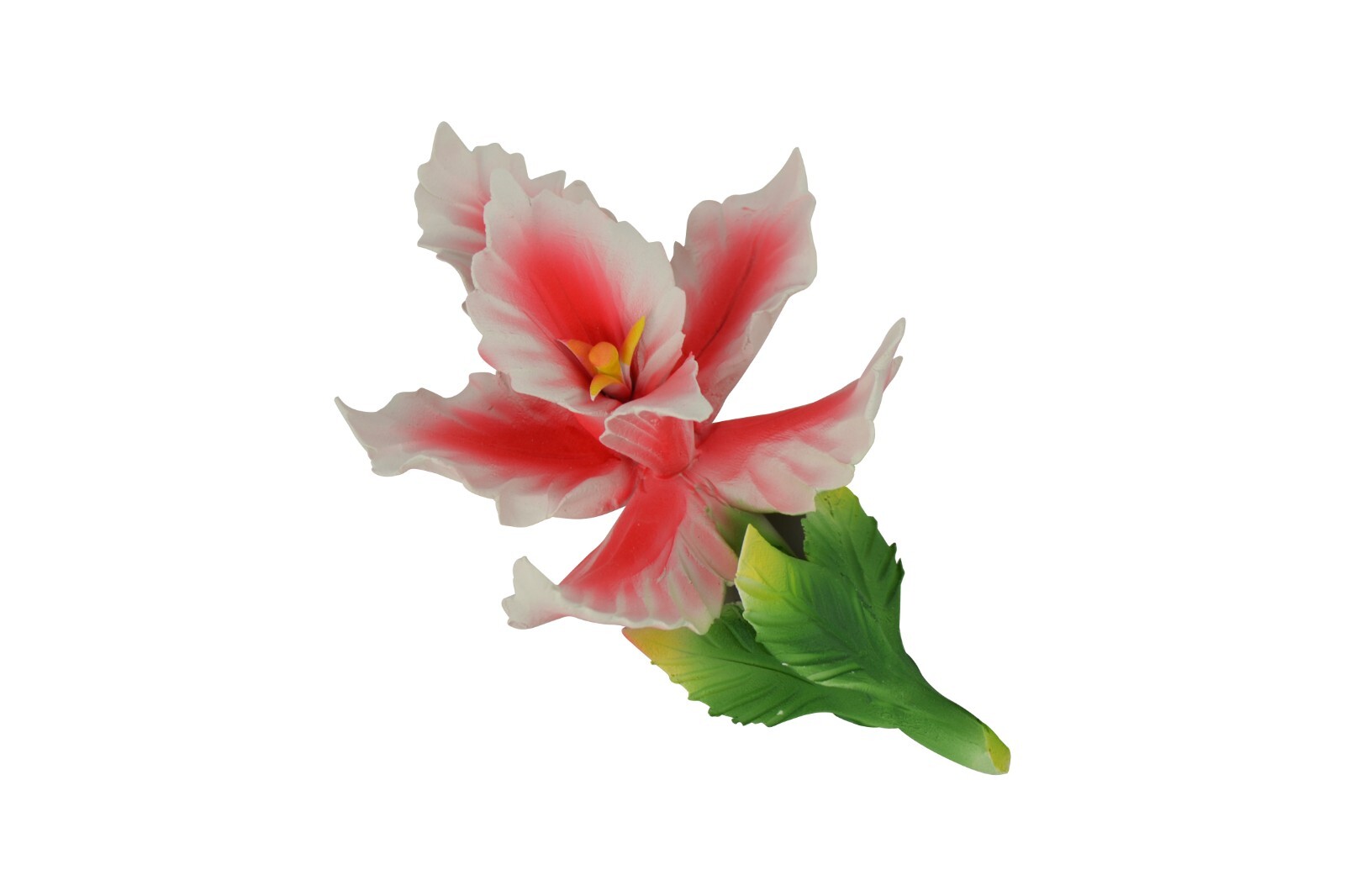 Capodimonte 6″ Inch Italian Handmade Ceramic Pink Orchid