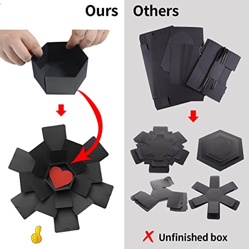 Explosion Box, DIY Explosion Box with 6 Faces, Main Part Assembled black