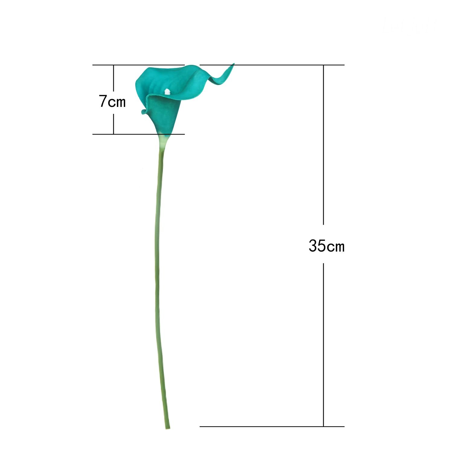 Artificial Calla Lily Teal Flowers for Wedding Bouquet Flower 12Pcs Home Deco…